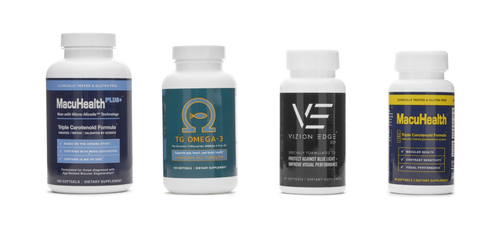 group shot of macuhealth products